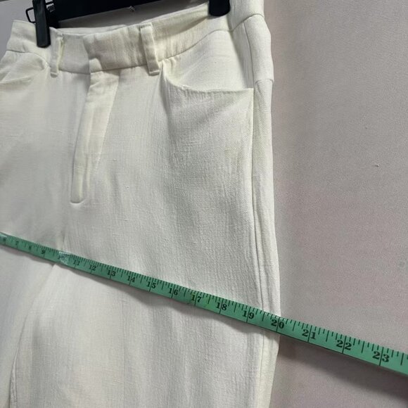 ZARA Women's White High-Waisted Straight-Leg Pants - Picture 13 of 16